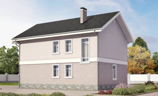 170-008-П Проект двухэтажного дома, доступный домик из пеноблока Тольятти | Проекты домов от House Expert