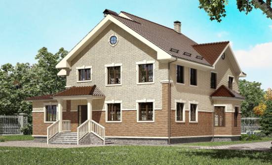 300-004-Л Проект двухэтажного дома, красивый дом из твинблока Тольятти | Проекты домов от House Expert