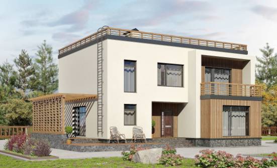 215-002-Л Проект двухэтажного дома, современный домик из газосиликатных блоков Тольятти | Проекты домов от House Expert