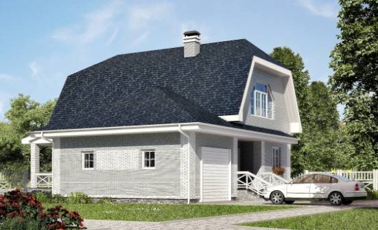 160-006-Л Проект двухэтажного дома мансардный этаж, гараж, уютный домик из арболита Тольятти | Проекты домов от House Expert