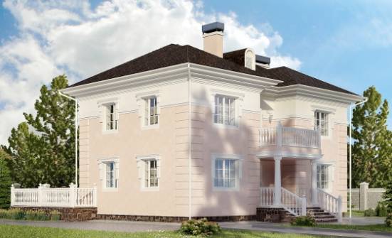155-005-Л Проект двухэтажного дома, бюджетный коттедж из твинблока Тольятти | Проекты домов от House Expert