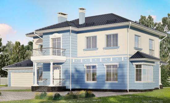 285-003-Л Проект двухэтажного дома, гараж, большой загородный дом из кирпича Тольятти | Проекты домов от House Expert