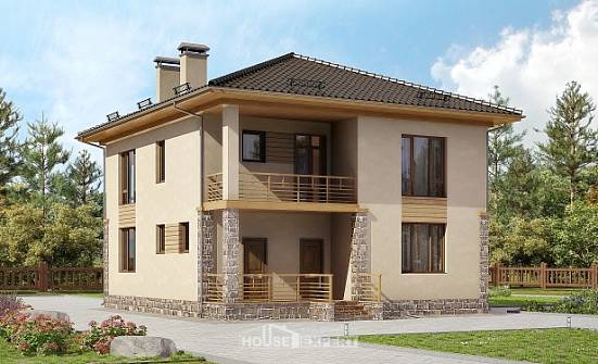 170-005-Л Проект двухэтажного дома, компактный коттедж из газобетона Тольятти | Проекты домов от House Expert