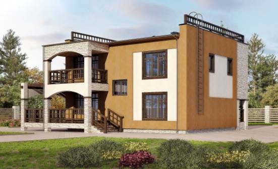 150-010-Л Проект двухэтажного дома, скромный коттедж из кирпича Тольятти | Проекты домов от House Expert