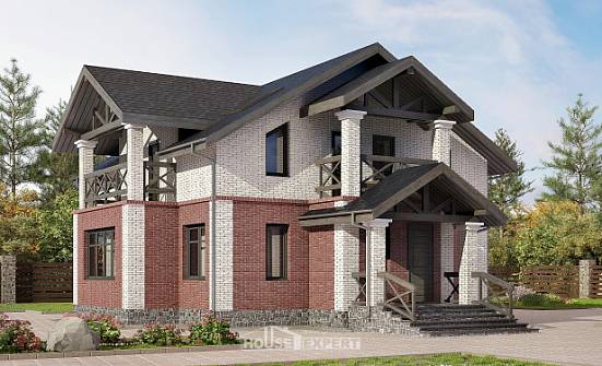 160-014-Л Проект двухэтажного дома, бюджетный загородный дом из газобетона Тольятти | Проекты домов от House Expert