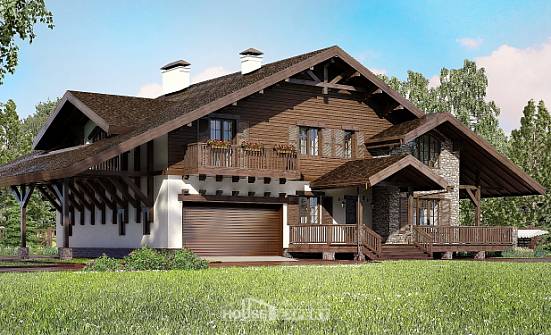 320-001-П Проект двухэтажного дома с мансардным этажом и гаражом, классический загородный дом из кирпича Тольятти | Проекты домов от House Expert