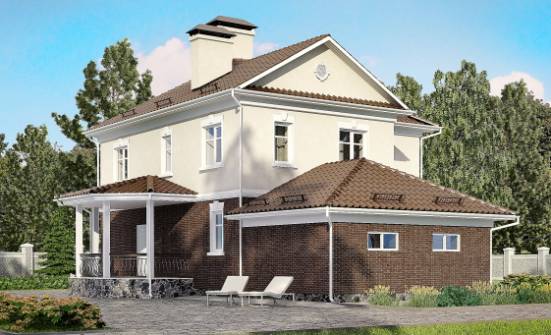 190-002-Л Проект двухэтажного дома и гаражом, просторный загородный дом из газобетона Тольятти | Проекты домов от House Expert