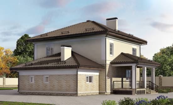 220-007-П Проект двухэтажного дома, гараж, уютный домик из кирпича Тольятти | Проекты домов от House Expert