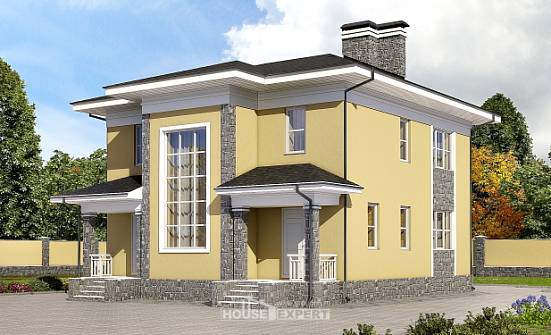 155-011-Л Проект двухэтажного дома, недорогой коттедж из газосиликатных блоков Тольятти | Проекты домов от House Expert