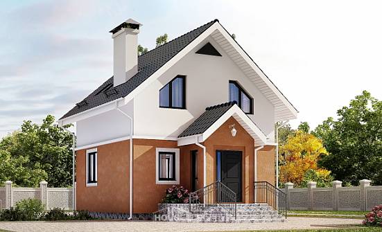 070-001-Л Проект двухэтажного дома мансардный этаж, махонький дом из арболита Тольятти | Проекты домов от House Expert