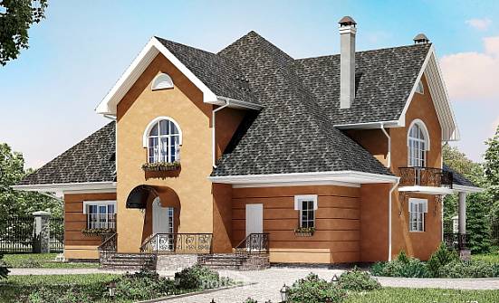 310-001-П Проект двухэтажного дома с мансардой, огромный домик из керамзитобетонных блоков Тольятти | Проекты домов от House Expert