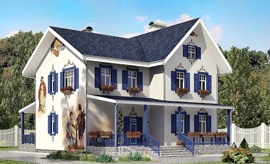 180-003-П Проект двухэтажного дома, скромный загородный дом из кирпича Тольятти | Проекты домов от House Expert