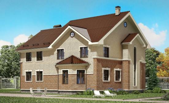 300-004-Л Проект двухэтажного дома, красивый дом из твинблока Тольятти | Проекты домов от House Expert