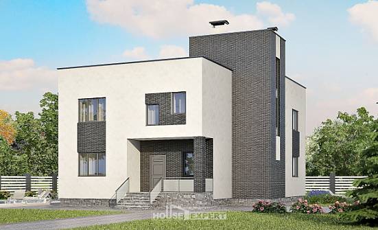 225-001-П Проект двухэтажного дома, современный коттедж из керамзитобетонных блоков Тольятти | Проекты домов от House Expert