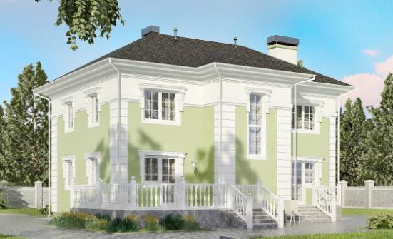 155-005-П Проект двухэтажного дома, скромный домик из блока Тольятти | Проекты домов от House Expert