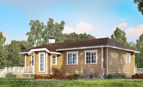 095-001-Л Проект одноэтажного дома, бюджетный загородный дом из дерева Тольятти | Проекты домов от House Expert