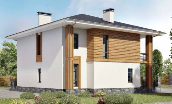 180-015-П Проект двухэтажного дома, скромный домик из теплоблока Тольятти | Проекты домов от House Expert