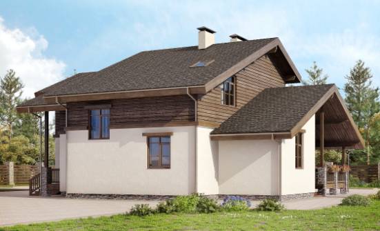 210-006-Л Проект двухэтажного дома с мансардой, уютный коттедж из кирпича Тольятти | Проекты домов от House Expert