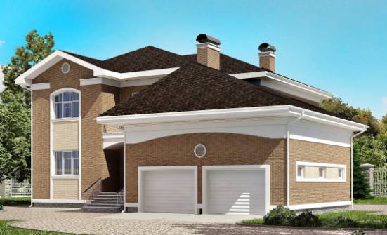 335-002-П Проект двухэтажного дома, гараж, уютный коттедж из кирпича Тольятти | Проекты домов от House Expert