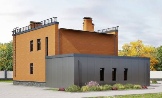 260-002-Л Проект двухэтажного дома и гаражом, красивый дом из поризованных блоков Тольятти | Проекты домов от House Expert