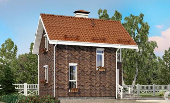 045-001-Л Проект двухэтажного дома мансардой, недорогой загородный дом из керамзитобетонных блоков Тольятти | Проекты домов от House Expert