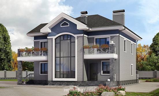 200-006-Л Проект двухэтажного дома, средний дом из кирпича Тольятти | Проекты домов от House Expert