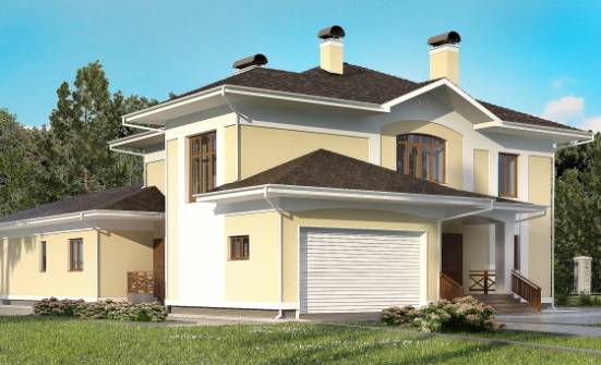 375-002-Л Проект двухэтажного дома, гараж, современный загородный дом из кирпича Тольятти | Проекты домов от House Expert