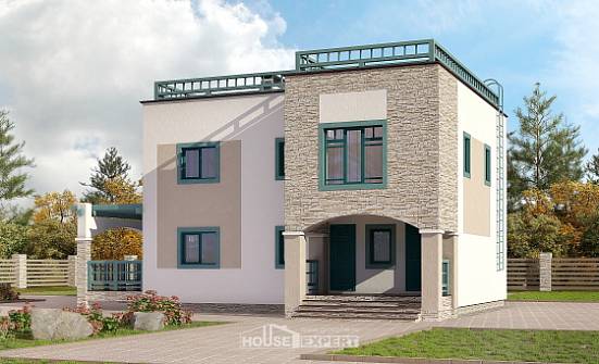 150-010-П Проект двухэтажного дома, классический домик из кирпича Тольятти | Проекты домов от House Expert