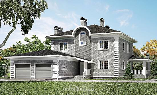 245-004-Л Проект двухэтажного дома и гаражом, уютный домик из кирпича Тольятти | Проекты домов от House Expert
