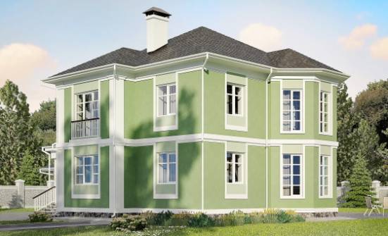 170-001-Л Проект двухэтажного дома, гараж, бюджетный коттедж из керамзитобетонных блоков Тольятти | Проекты домов от House Expert