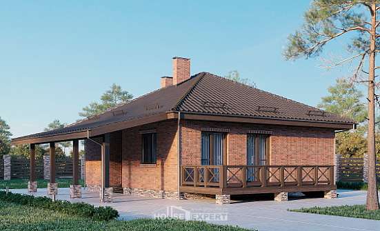 070-006-Л Проект одноэтажного дома, экономичный дом из твинблока Тольятти | Проекты домов от House Expert