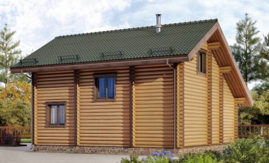 110-005-П Проект двухэтажного дома мансардой, уютный дом из бревен Тольятти | Проекты домов от House Expert