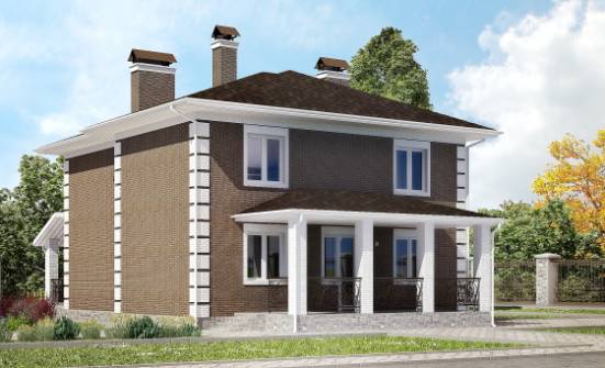 185-002-П Проект двухэтажного дома, скромный дом из газобетона Тольятти | Проекты домов от House Expert