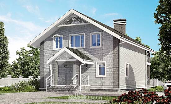 150-007-П Проект двухэтажного дома с мансардой, небольшой дом из бризолита Тольятти | Проекты домов от House Expert