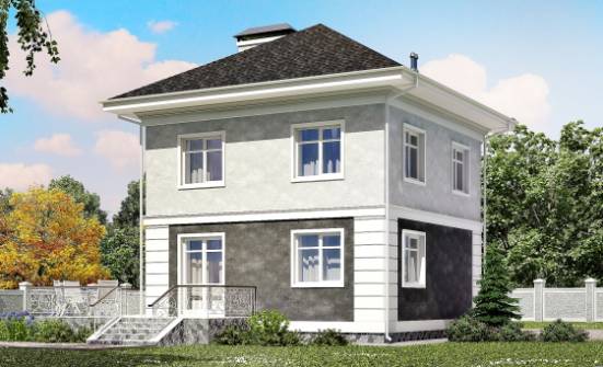 090-003-П Проект двухэтажного дома, простой загородный дом из пеноблока Тольятти | Проекты домов от House Expert