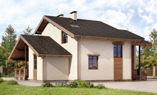 240-003-П Проект двухэтажного дома с мансардой, простой загородный дом из кирпича Тольятти | Проекты домов от House Expert