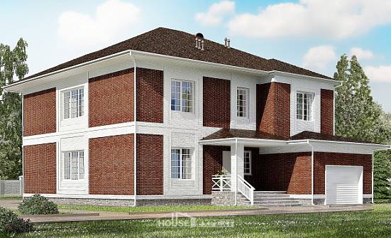 315-001-П Проект двухэтажного дома, гараж, большой домик из кирпича Тольятти | Проекты домов от House Expert