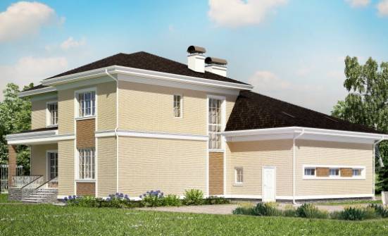 335-001-Л Проект двухэтажного дома и гаражом, большой дом из кирпича Тольятти | Проекты домов от House Expert