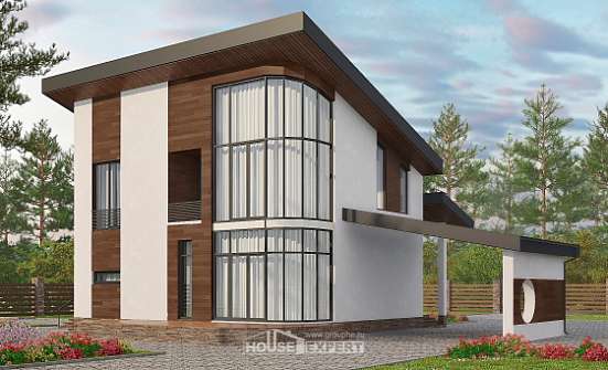 230-001-П Проект двухэтажного дома с мансардным этажом, классический загородный дом из кирпича Тольятти | Проекты домов от House Expert