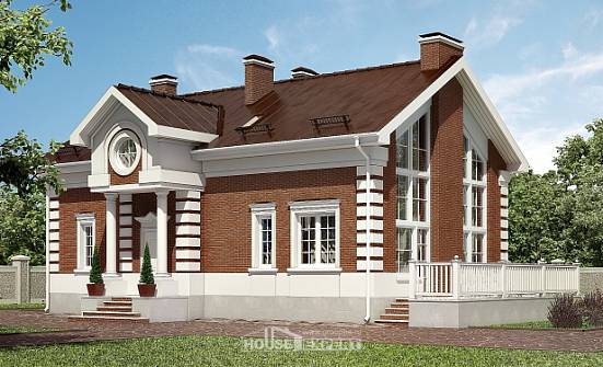 160-009-П Проект двухэтажного дома мансардный этаж, компактный загородный дом из газосиликатных блоков Тольятти | Проекты домов от House Expert