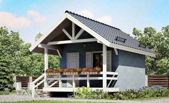 020-001-Л Проект одноэтажного дома, миниатюрный дом из бревен Тольятти | Проекты домов от House Expert