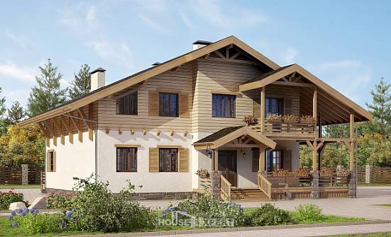 260-001-Л Проект двухэтажного дома с мансардным этажом, красивый домик из кирпича Тольятти | Проекты домов от House Expert
