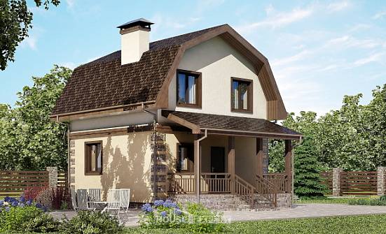 070-004-П Проект двухэтажного дома мансардный этаж, эконом дом из арболита Тольятти | Проекты домов от House Expert