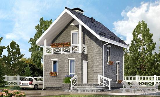045-001-П Проект двухэтажного дома мансардой, современный дом из газобетона Тольятти | Проекты домов от House Expert