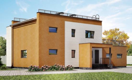 180-012-П Проект двухэтажного дома и гаражом, красивый домик из кирпича Тольятти | Проекты домов от House Expert