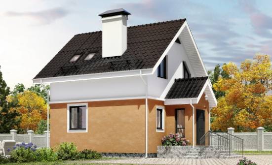 070-001-Л Проект двухэтажного дома мансардный этаж, махонький дом из арболита Тольятти | Проекты домов от House Expert