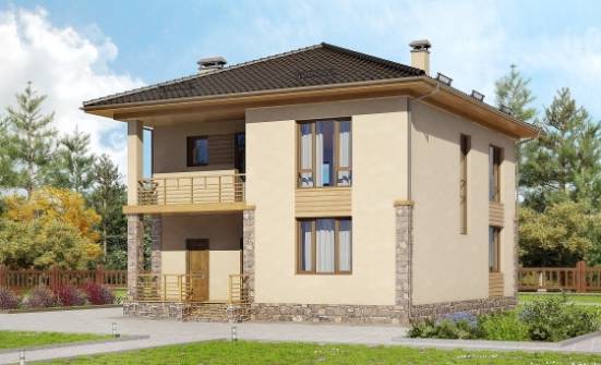 170-005-Л Проект двухэтажного дома, компактный коттедж из газобетона Тольятти | Проекты домов от House Expert