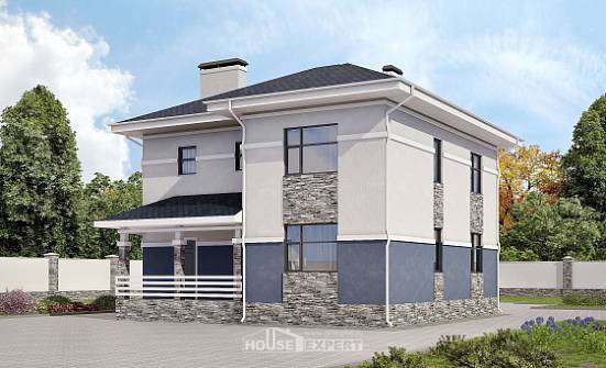 150-014-Л Проект двухэтажного дома, недорогой загородный дом из теплоблока Тольятти | Проекты домов от House Expert