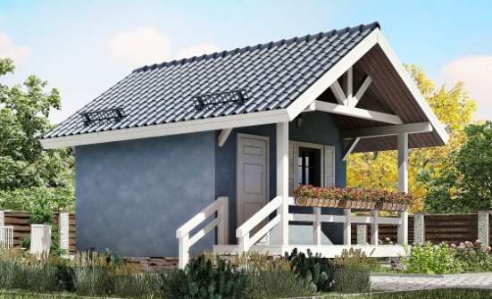020-001-Л Проект одноэтажного дома, миниатюрный дом из бревен Тольятти | Проекты домов от House Expert