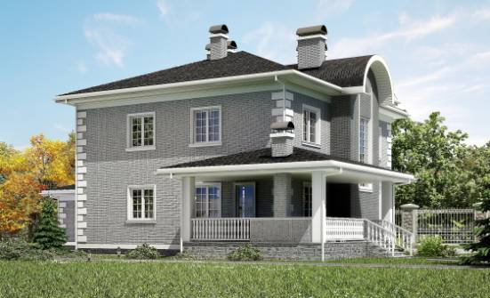 245-004-Л Проект двухэтажного дома и гаражом, уютный домик из кирпича Тольятти | Проекты домов от House Expert